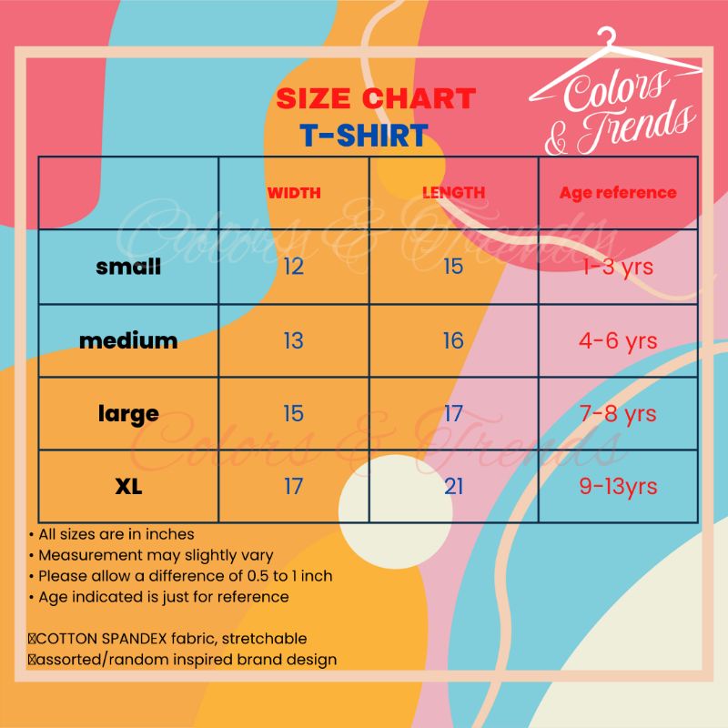 T-shirt kids (branded inspired) 3-12yrs old