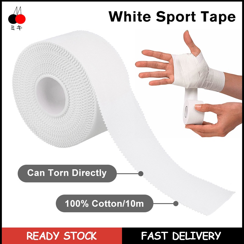 1 Roll White Athletic Sports Tape Easy Tear No Sticky Residue for Fingers Ankles Wrist,Non