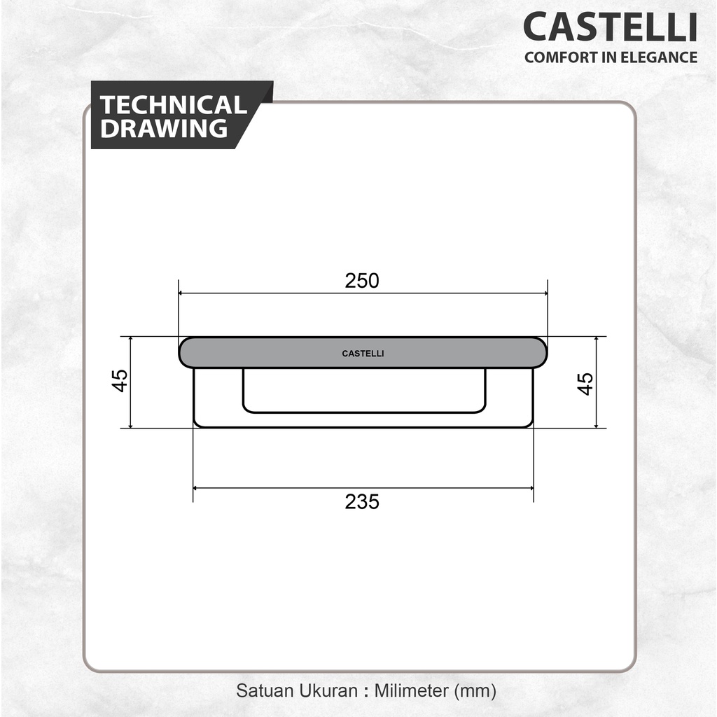 Castelli Long Basket Chrome Multi-Purpose Wall Shelf – 1195603