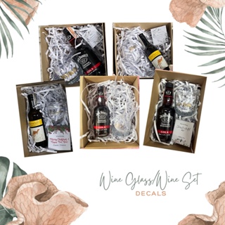 EcoYouPH Wine Glass and Wine Set Or Jack Daniels curated gift set