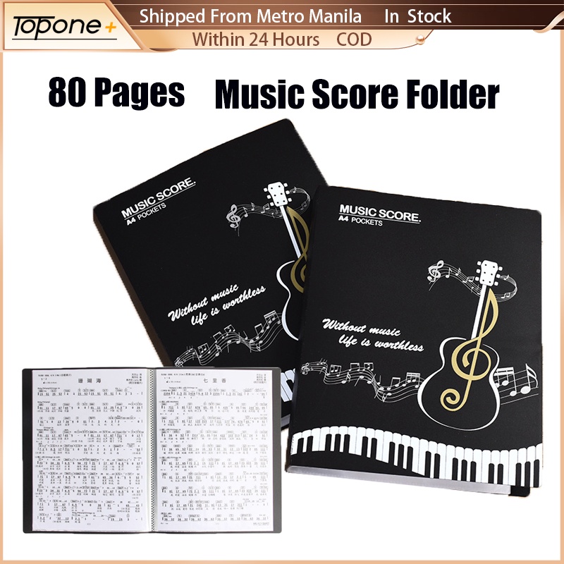 80 Pages A4 Music Score Folder Piano Music Book Folder Practice Piano