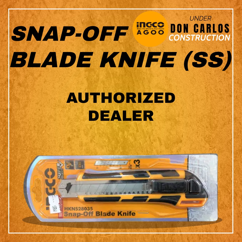 INGCO (HKNS28035) SNAPOFF BLADE KNIFE (SS) Shopee Philippines