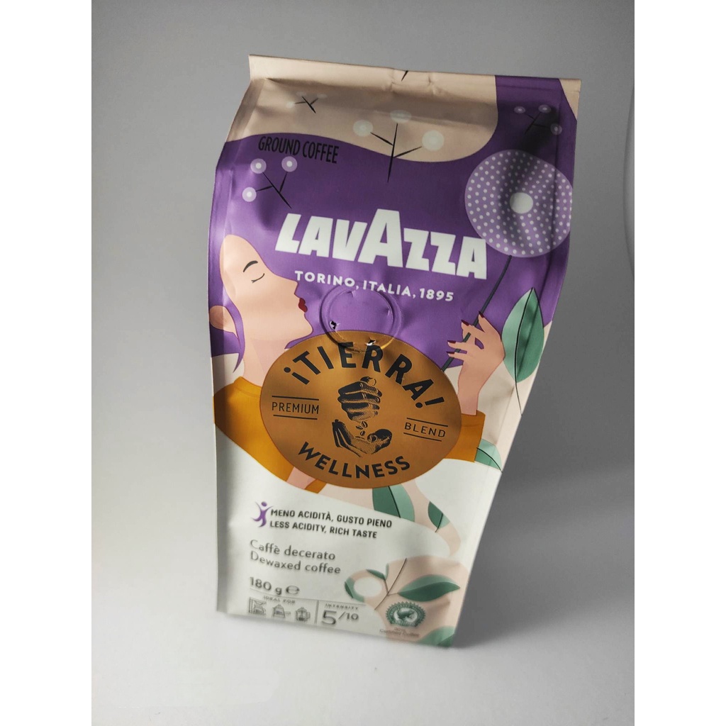 NEW! Lavazza Low Acidity Tierra WELLNESS Caffe, Low Acidity 'Dewaxed