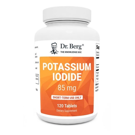 Dr. Berg 85 mg Potassium Iodide Supplement for Normal & Healthy Iodine