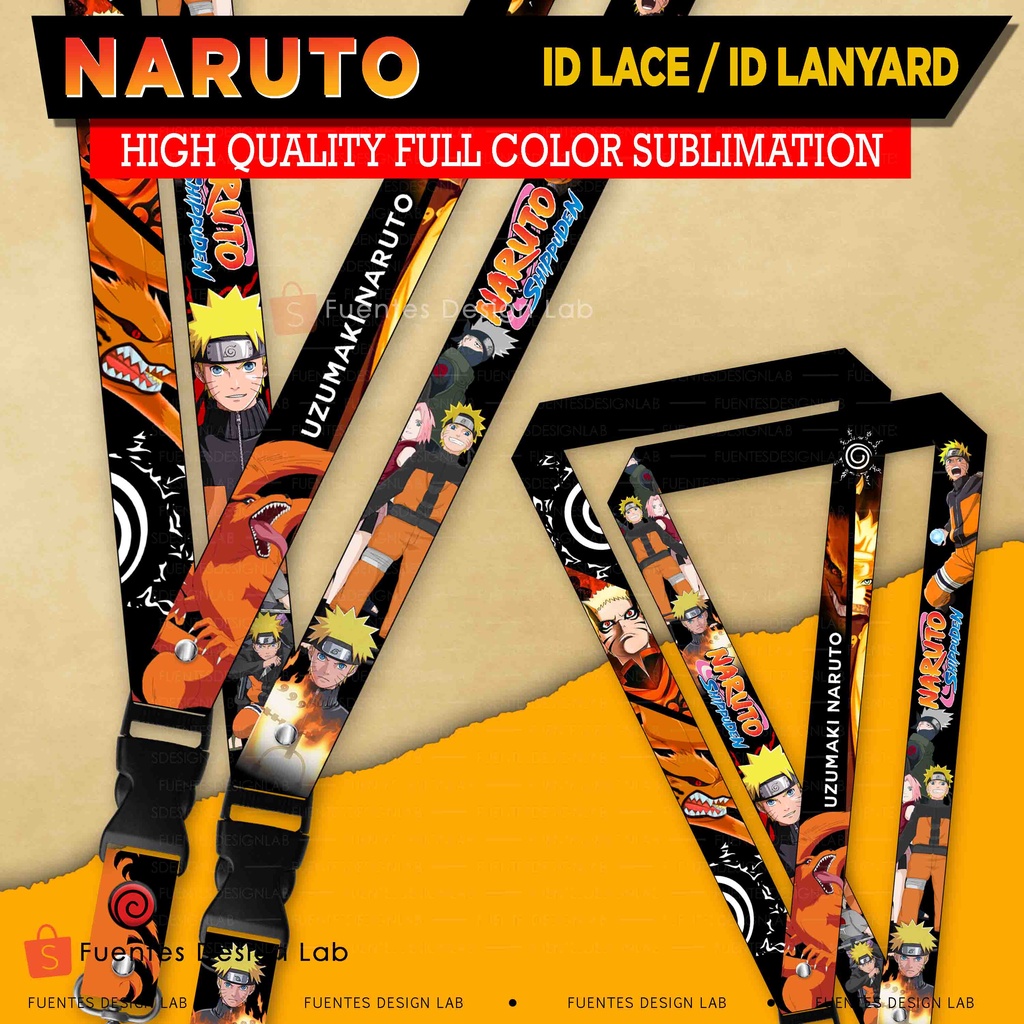 NARUTO ID LaceNARUTO Shippuden LANYARDHIGH QUALITY PRINT Shopee