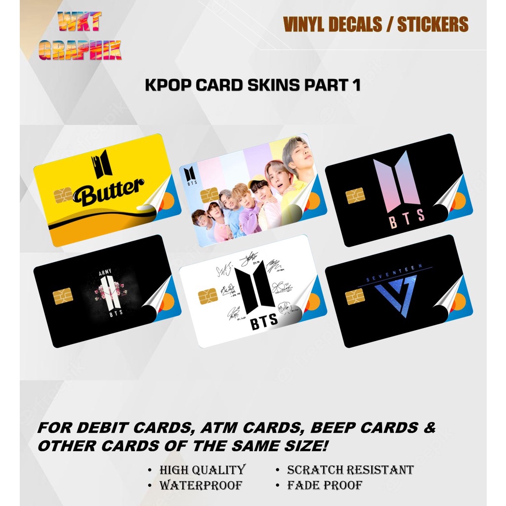 KPOP Design Card Skins for Debit Card PART 1(BDO, BPI, GCASH, etc ...