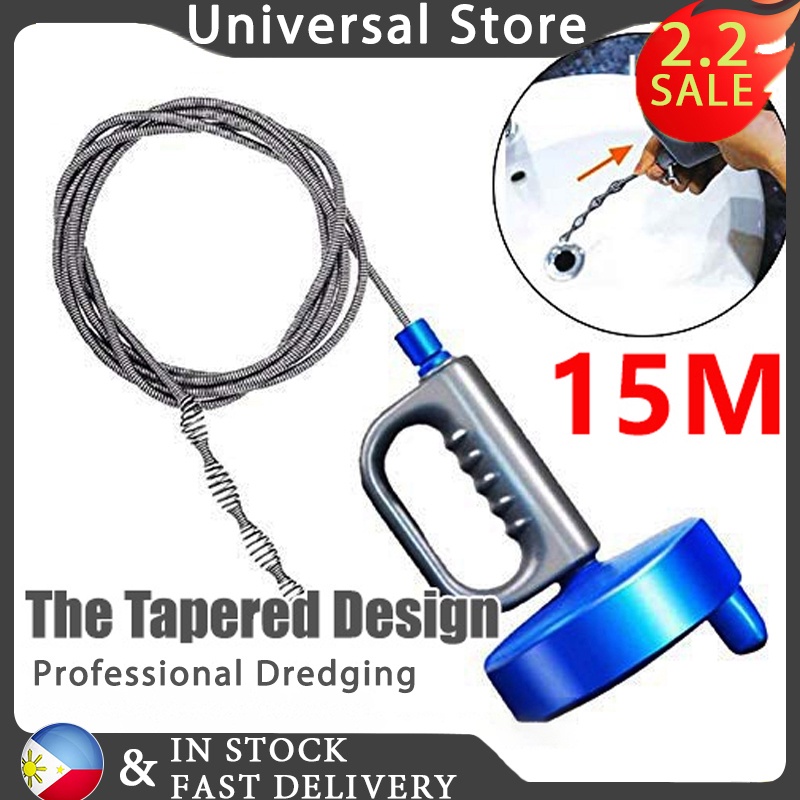 Drain Unblocker Tool Clog Flexible Auger Snake Rod SinkTub Sewer