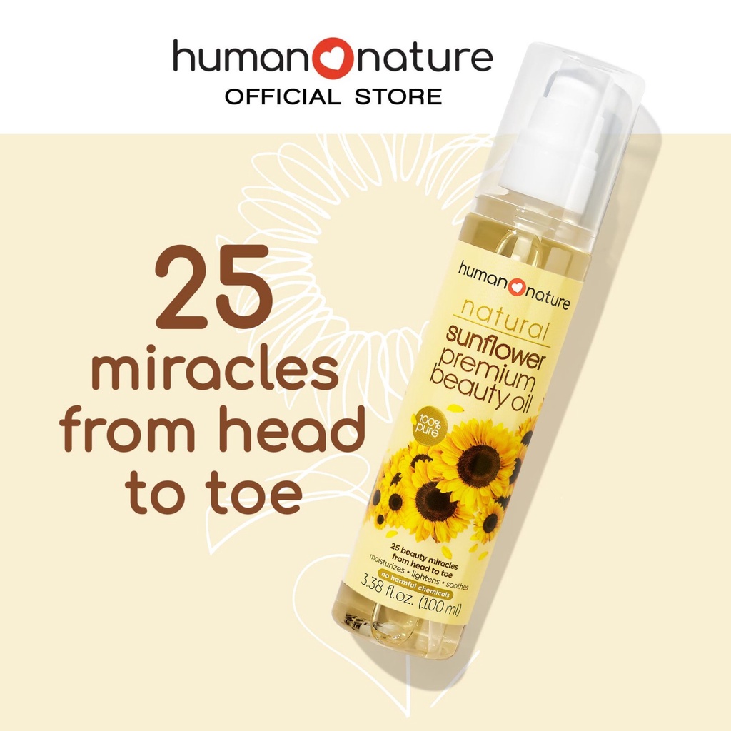 Human Nature Sunflower Beauty Oil Natural (25 Beauty Miracles from Head
