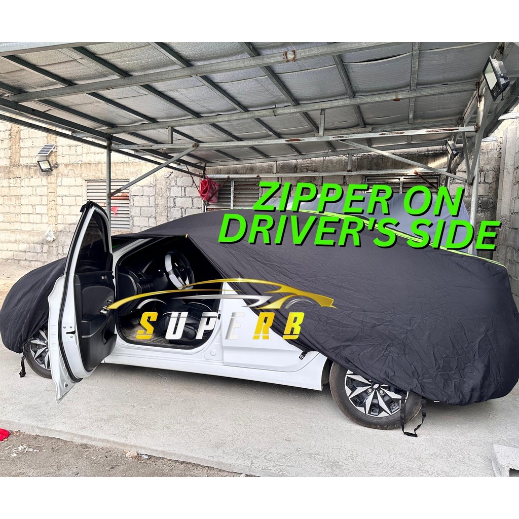 Superb DRIVER'S SIDE Zipper CAR COVER for Sedan/Hatchback/SUVs/PickUp
