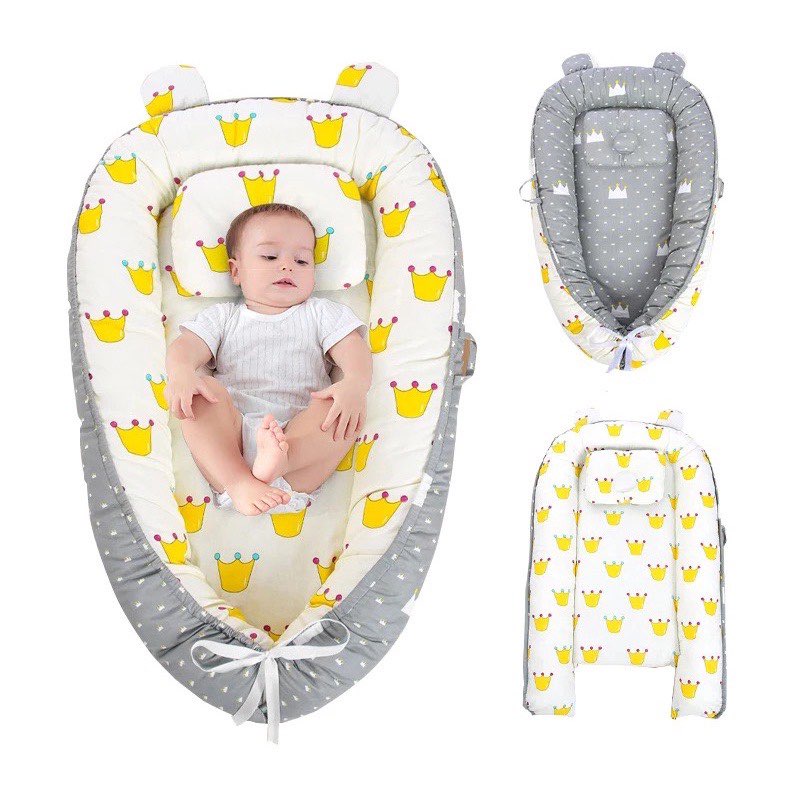 Newborn Baby Bed Nest Baby Bed nest with Side Bumpers Oval Shape