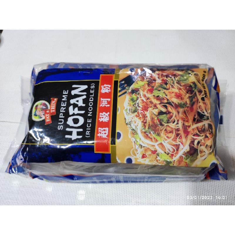 HOFAN (RICE NOODLES) 400GMS, fat&thin, flat noodles, 5mm Shopee