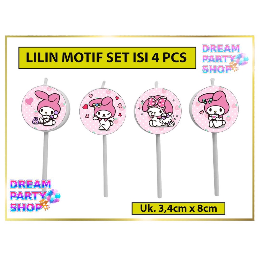 LILIN My Melody Candles Character Candles Cute Birthday Candles Cake