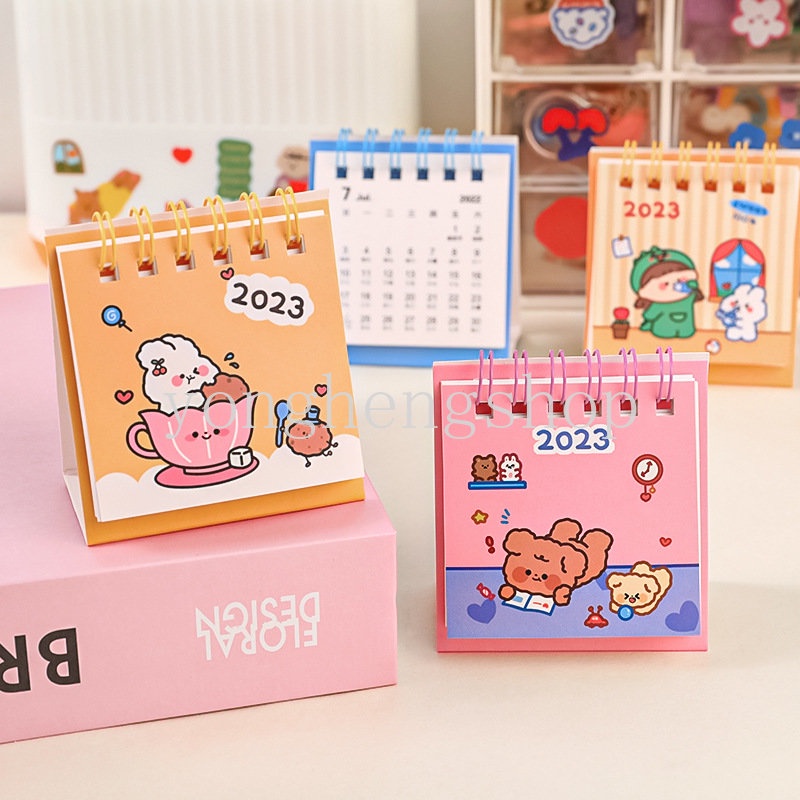 2023 Mini Calendar Protable Kawaii Cartoon Calendars Daily Schedule ...