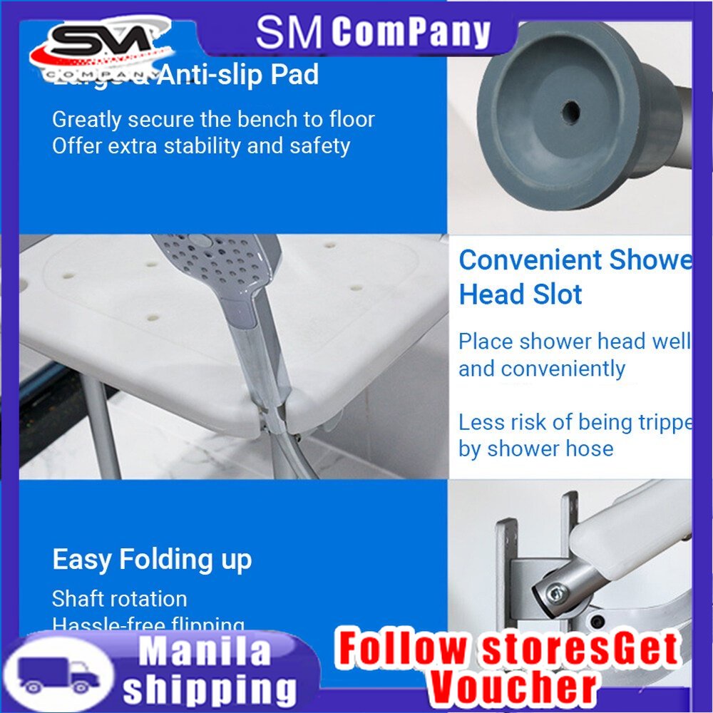 Bathroom Folding Stool Elderly Shower Elderly Safe Wall Chair Disabled ...