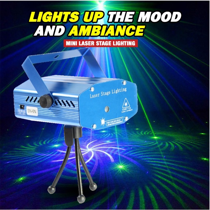 Mini Laser Stage Lighting Holographic Laser Star Projector Disco Light Led Light Party Lights