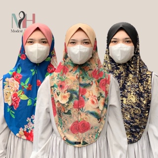 M&H ALFARO Printed Instant Hijab Malaysian Sukob / Misre