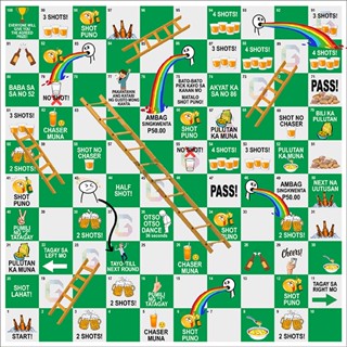 Board Game with Barkada and Family SHOT & LADDER BOARD GAME BEST FOR INUMAN SESSION