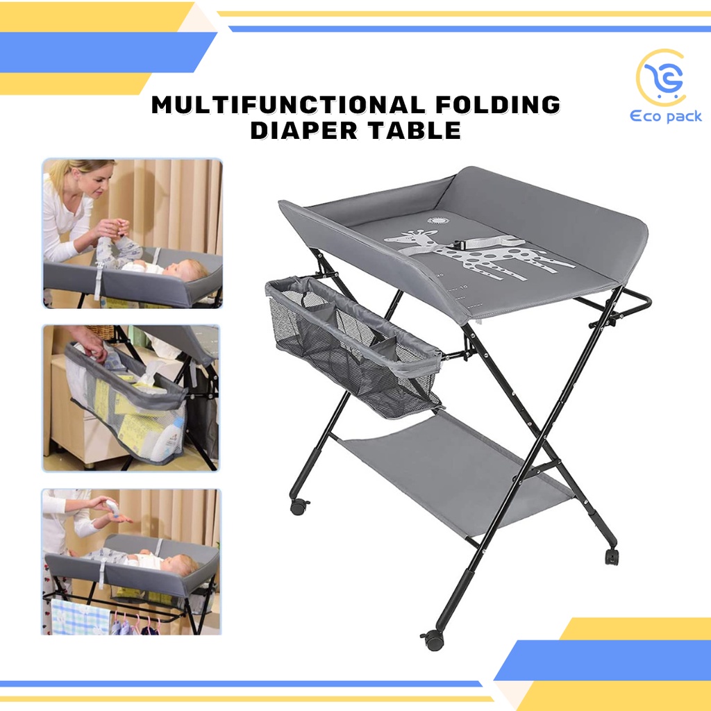 Newborn Baby Kids Foldable Diapers Changing Table Folding Type Pampers