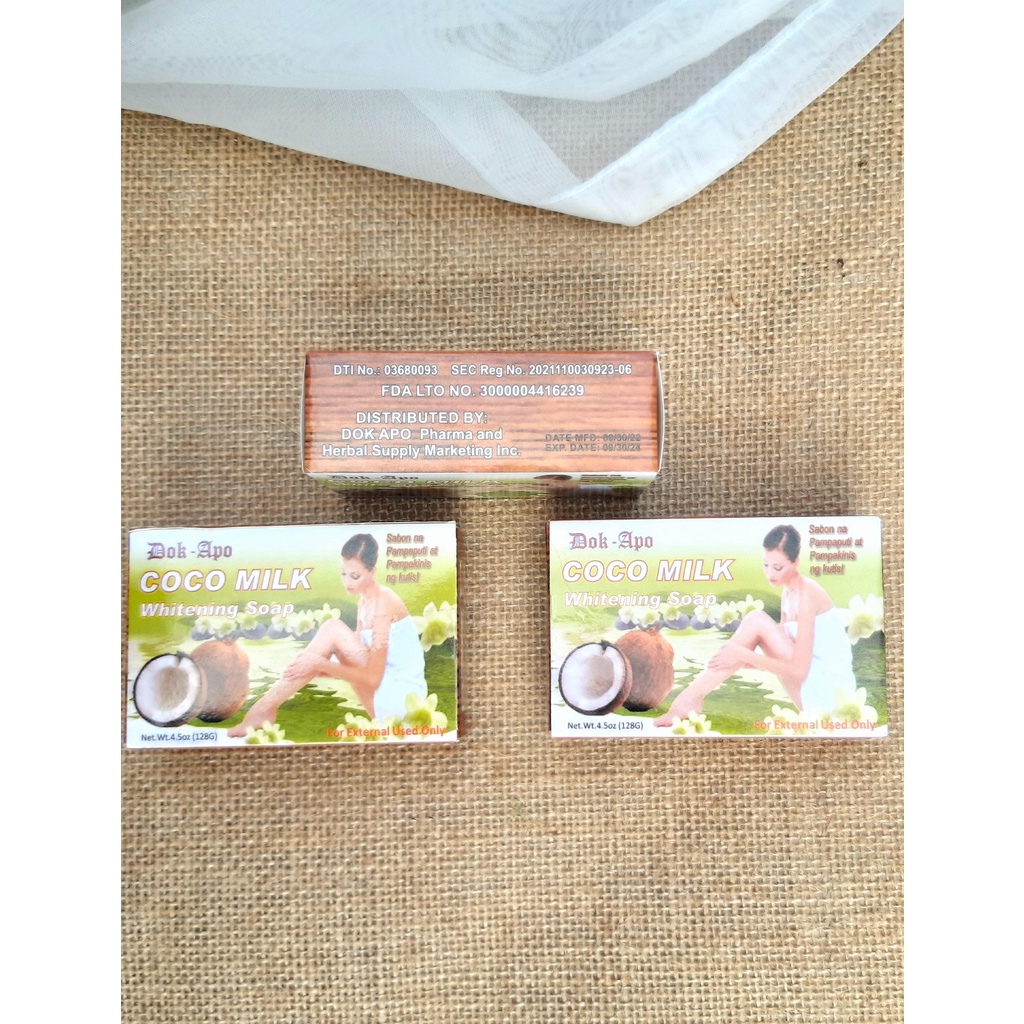 Dok Apo Coco Milk Whitening Soap 128g Shopee Philippines