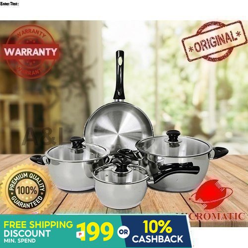 ORIG! Micromatic High Quality Stainless Steel Cookware 7pcs Set Kaldero ...