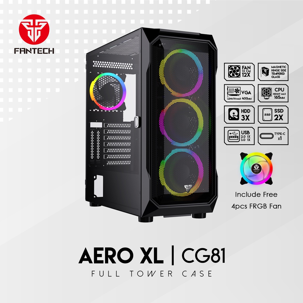 Fantech AERO XL CG81 RGB Full Tower Case Desktop Case or PC case