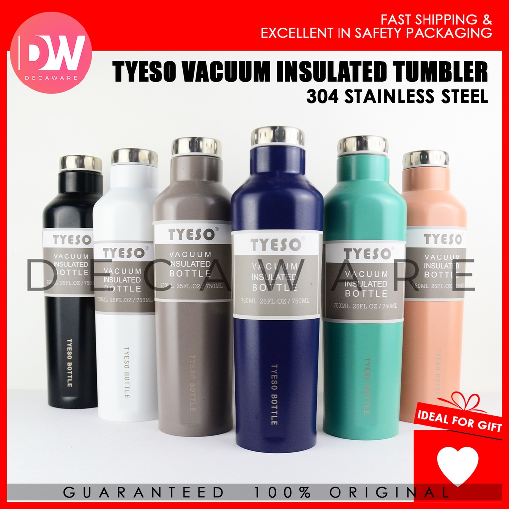 Original Tyeso Double Wall Hot&Cold 500ML/750ML Insulated Vacuum Flask ...