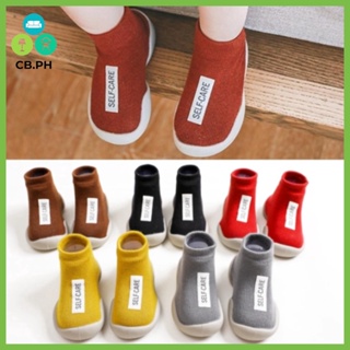 CB.PH Unisex Anti-slip Newborn Baby Shoes Soft Rubber Baby Shoe Knit Booties First Walking Shoes