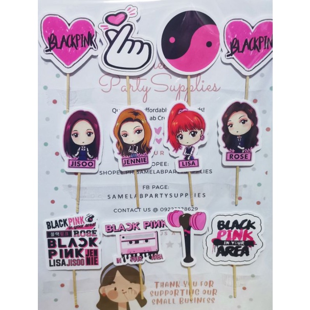 BLACKPINK CUPCAKE TOPPER SET | Shopee Philippines