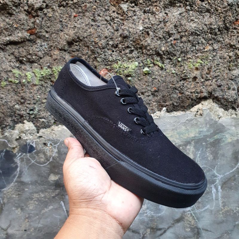 Vans Slip On Full Black All Black Vans Slip On Shoes | Shopee Philippines