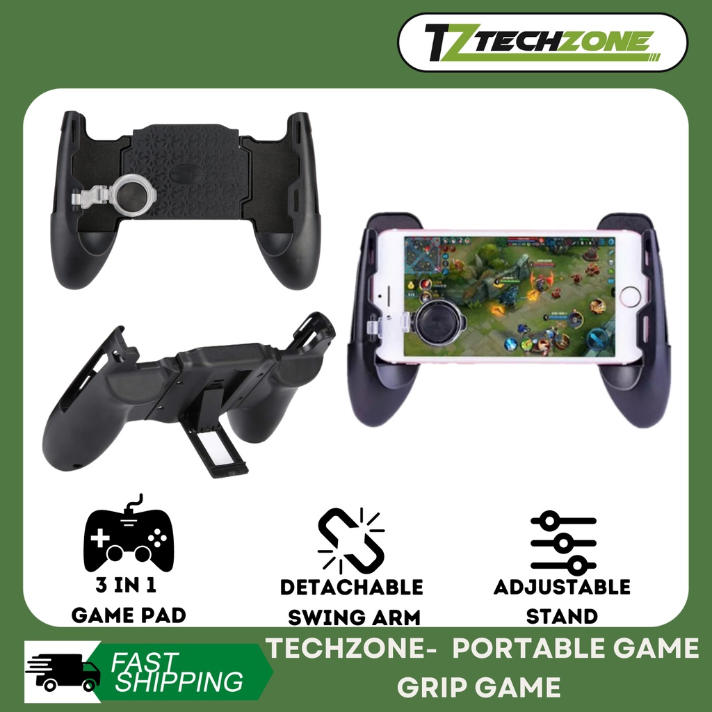 TECHZONE - Portable Game Grip Game Pad 3 in 1 Joystick Controller ...