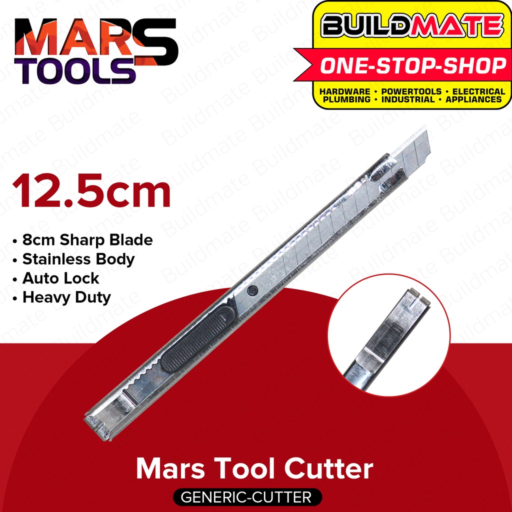 MARS TOOLS Cutter Knife 12.5CM Handy Utility Knife Cutter Stainless