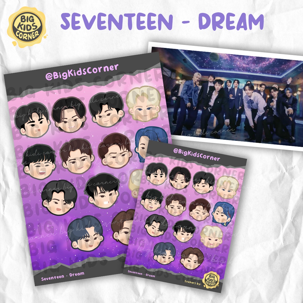 Seventeen - Dream INDIVIDUAL BUBBLEHEAD Sticker | Big Kids Corner ...