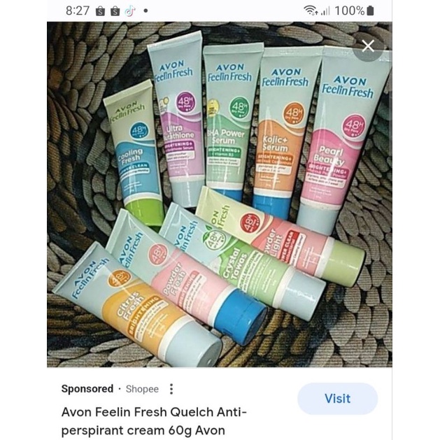 AVON Feelin Fresh Quelch Deodorant Cream 55g Shopee Philippines