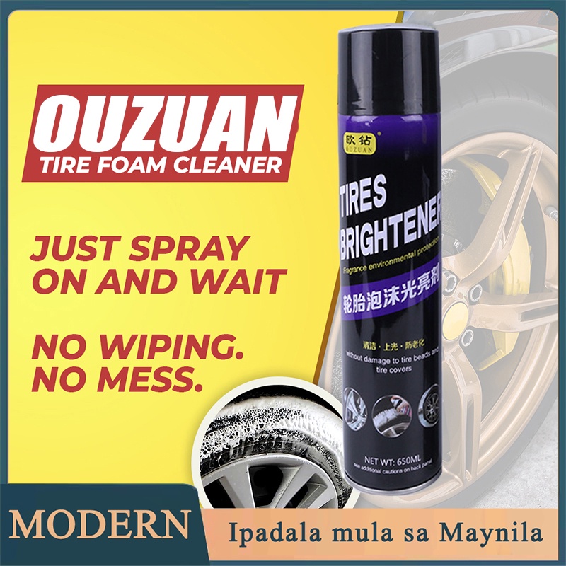 Tire foam cleaner black tire wax lotion high gloss spray cleaner