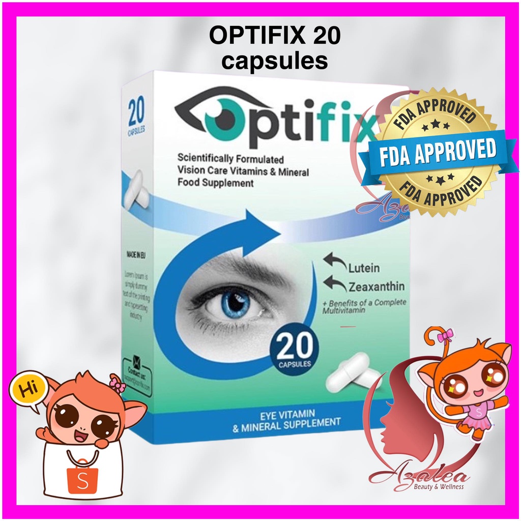 Authentic Optifix Eye Vision Care Supplement 20 Capsules Shopee