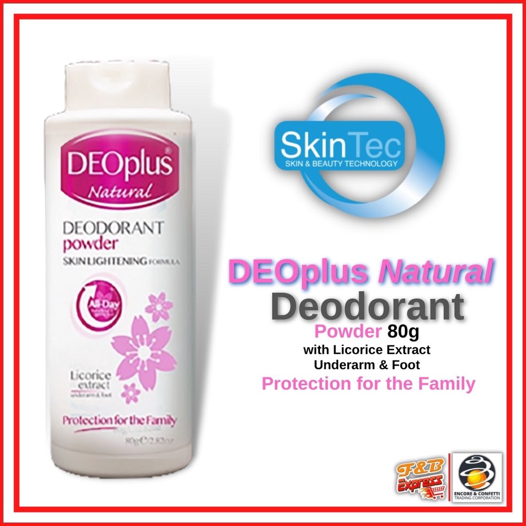 DeoPlus Natural Deodorant Powder w/licorice 80g Shopee Philippines