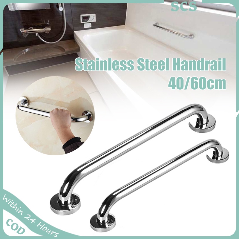 Bath Grab Bar Stainless Steel Shower Safety Handle Stairway Handrail for Bathtub,Toilet ...