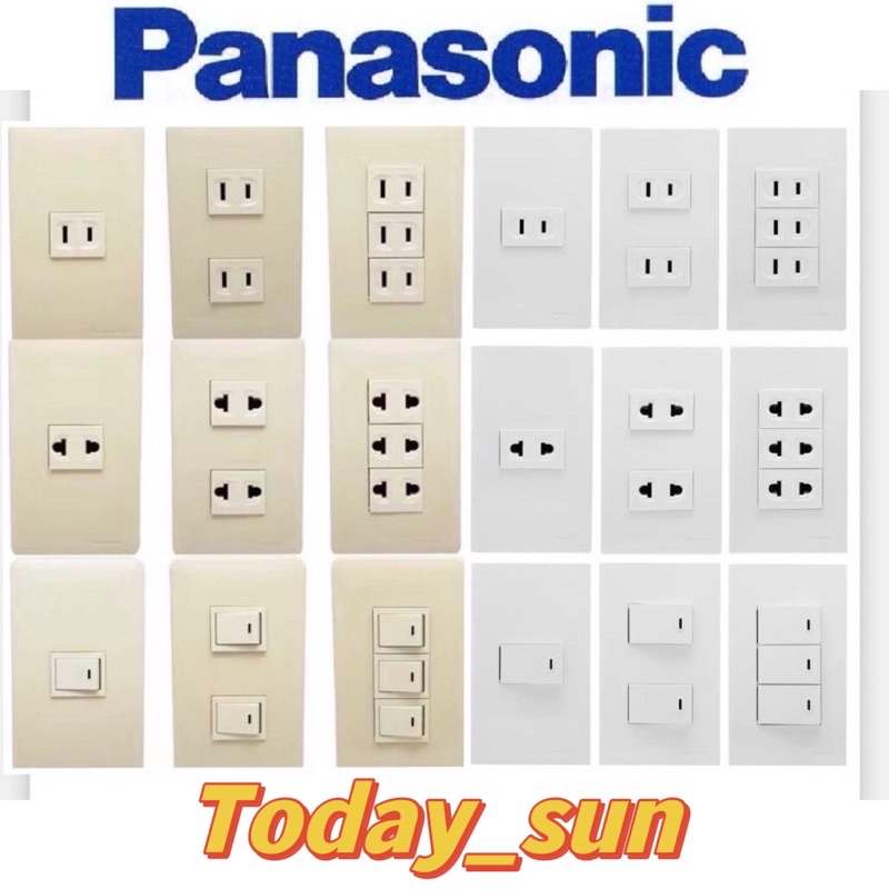 Panasonic Full Color And Wide Series 1way Switch And Outlet 1 Gang