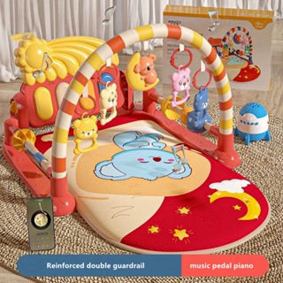 Kid Baby Gym Frame Fitness Play Mat Piano Children Music Carpet Early Education Toy Bed