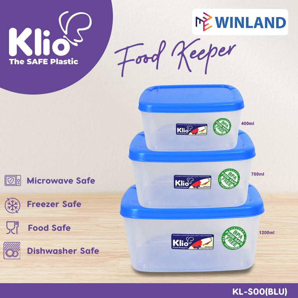 KLIO by Winland Square Stackable Food Keeper Kitchenware Container
