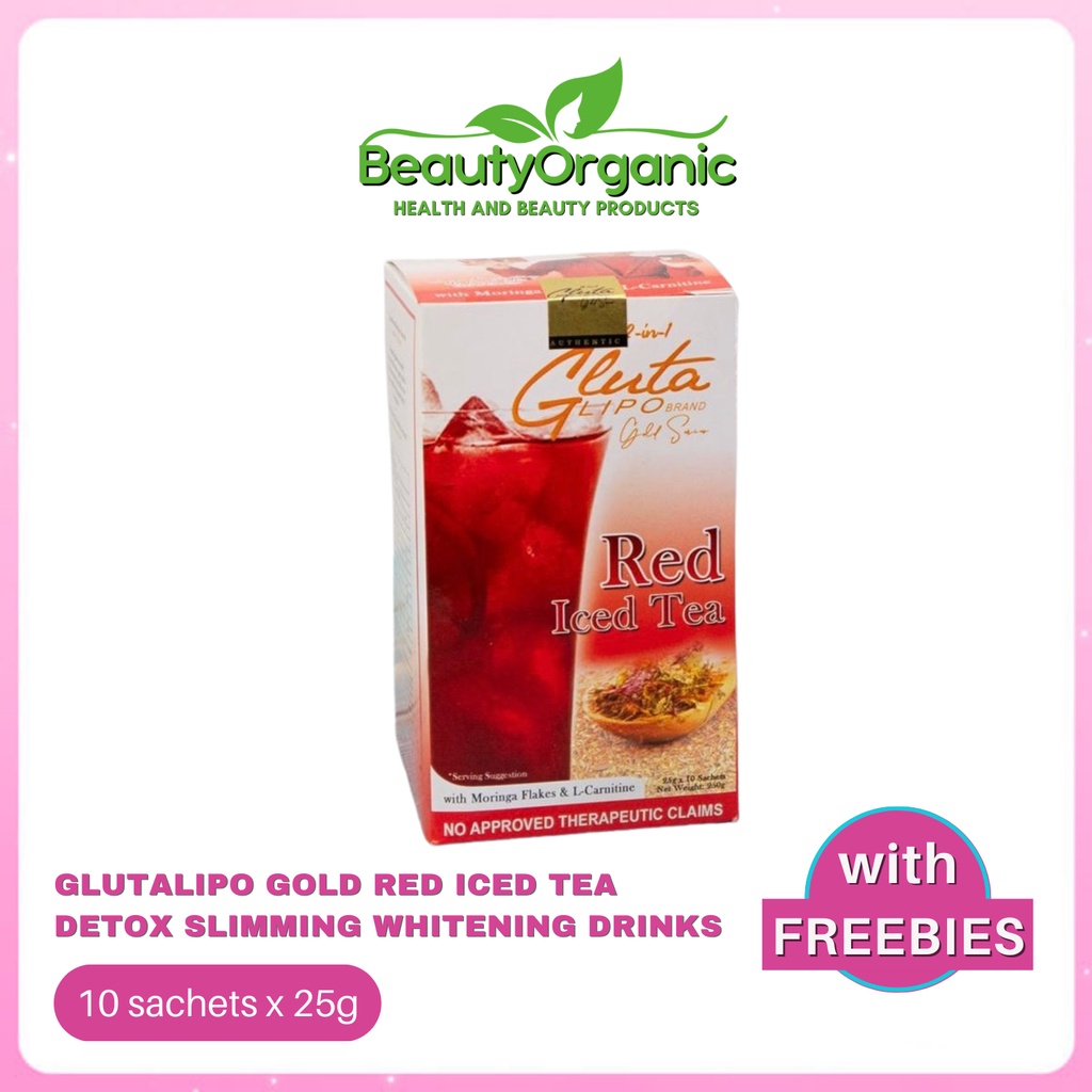 Gluta Lipo Red Iced Tea Detox Slimming Whitening (10 sachets) GlutaLipo