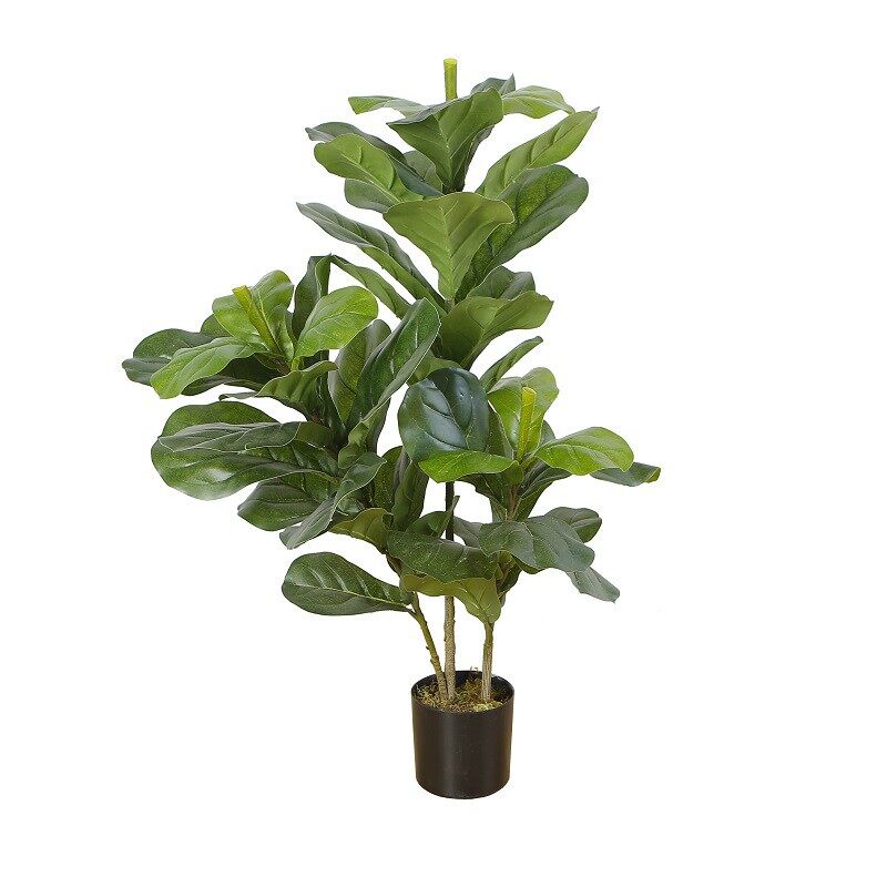 Artificial Plant Artificial Fiddle Leaf Fig Tree with Pot Fake Ficus ...