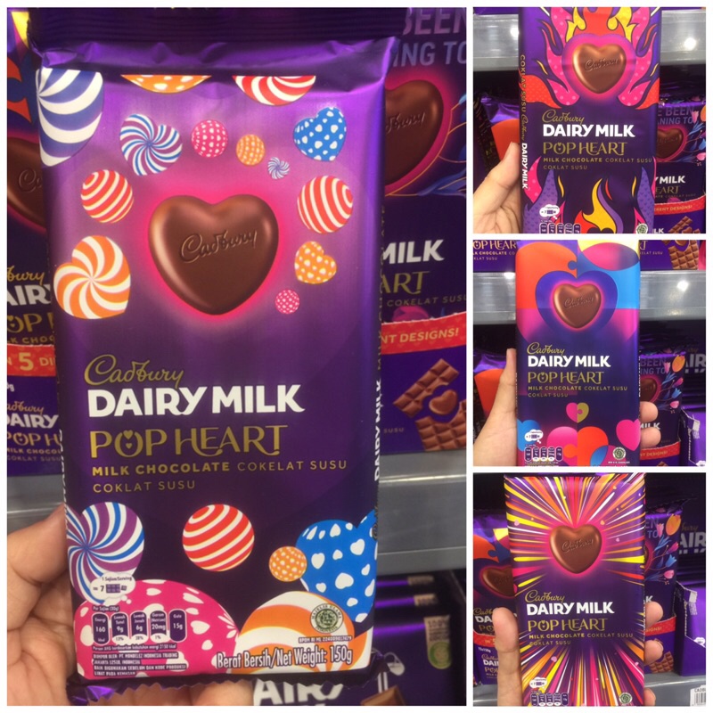 Cadbury Dairy Milk Pop Heart Milk Chocolate 150g Shopee Philippines