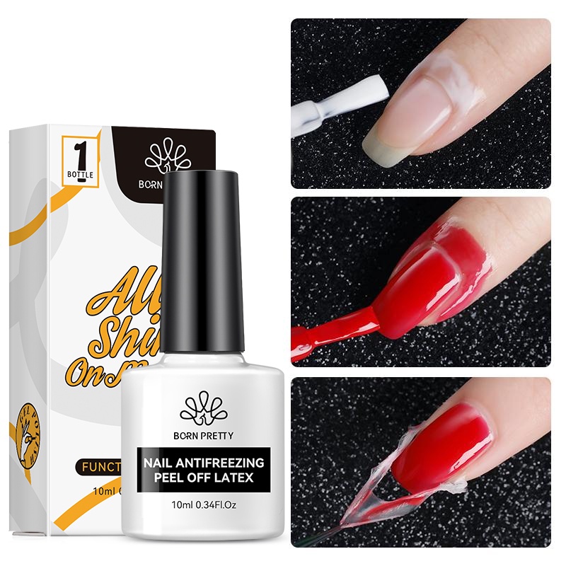 BORN PRETTY Peelable Nail Latex Antifreezing Liquid Tape Natural Air