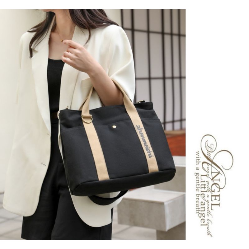 YQY new fashion ladies Canvas casual shoulder tote bag sling bag #2249 - Image 5