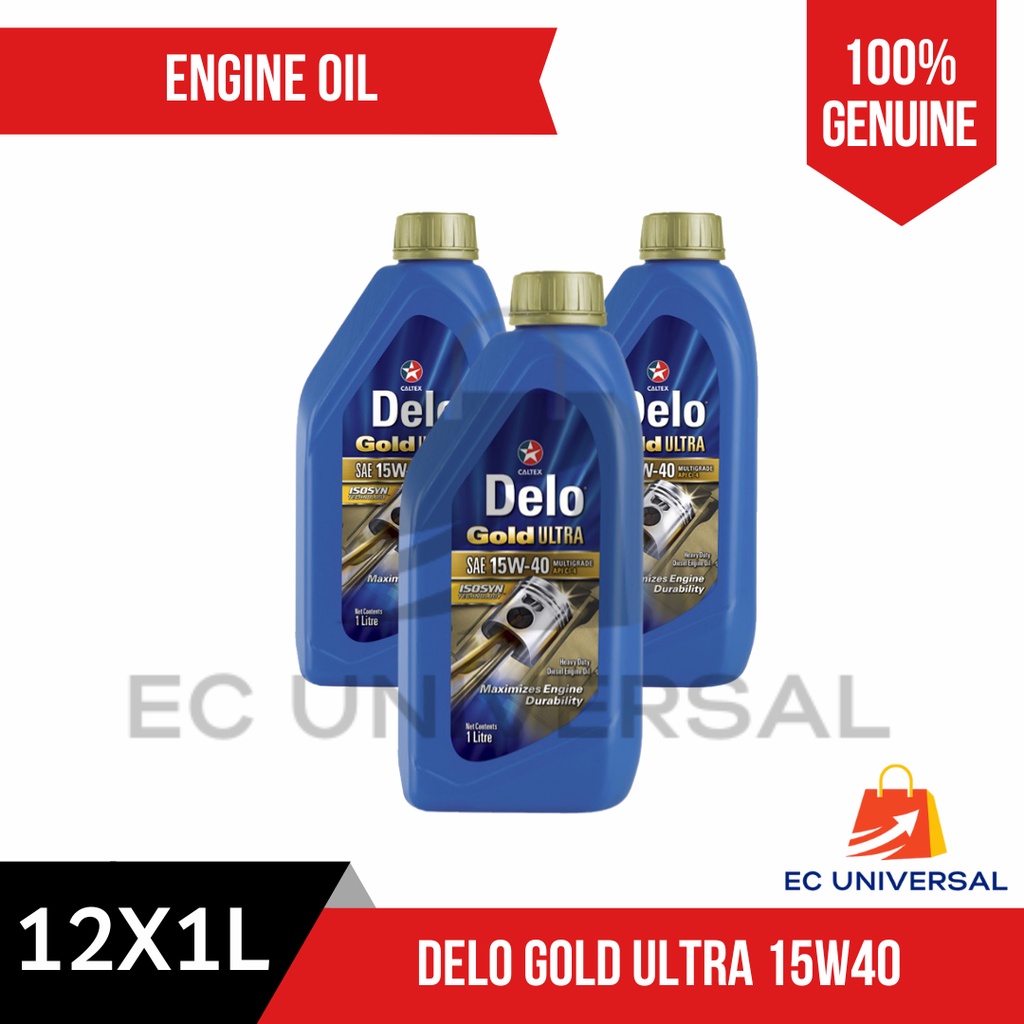 Caltex Delo Gold Ultra 15W40 Diesel Engine Oil 12x1 Liters Box Shopee