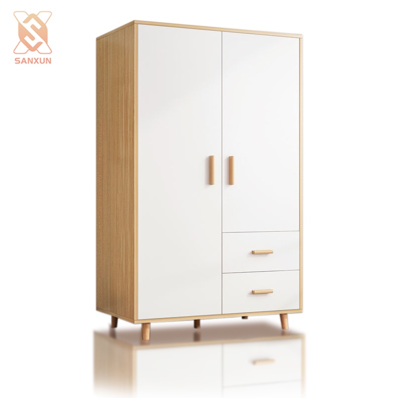 Sanxun Wardrobe Clothes Bedroom Hanging Clothes Wardrobe With Drawers Storage