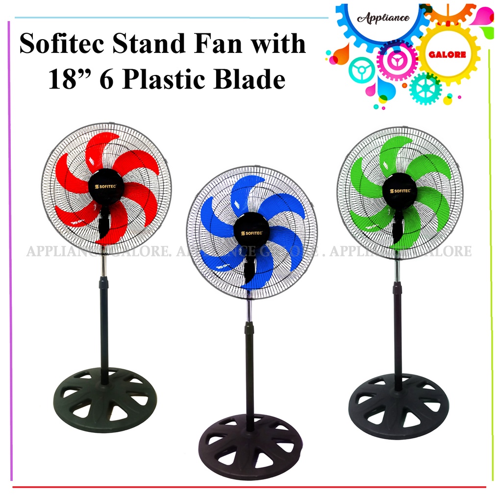Electric Stand Fan 18" with 6 pcs. Banana Blade Fan Sofitec SSF930418