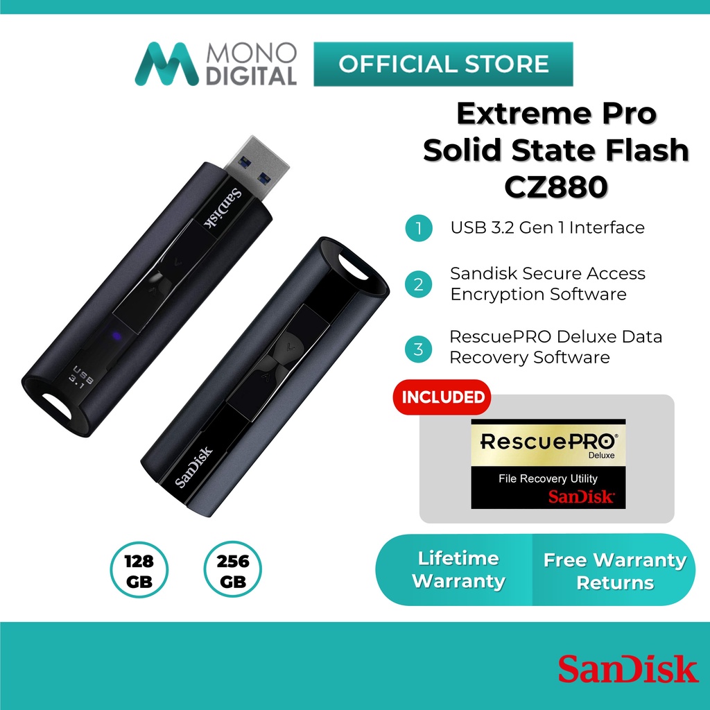 SanDisk Extreme Pro CZ880 Solid State Flash Drive USB 3.2 Pendrive