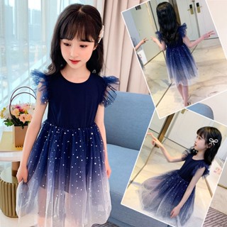 Dress For Kids 3-10 Years Old Summer Lace Mesh Princess Party Cute Fashion #4